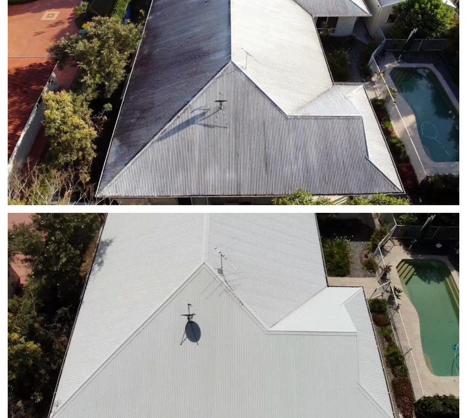 roof clean before and after