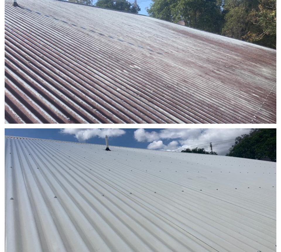 roof clean before and after