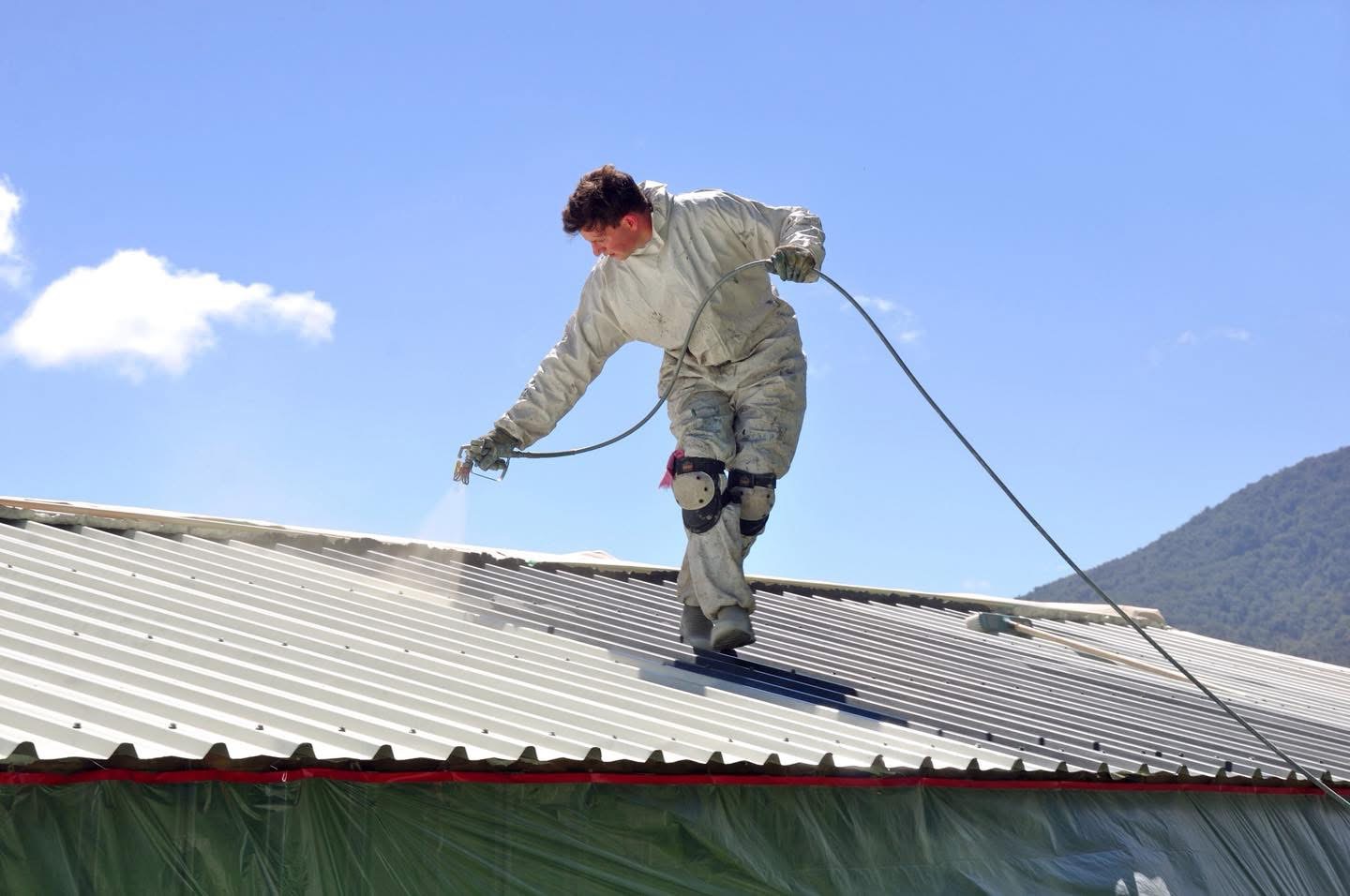 Preparing roof surface before painting